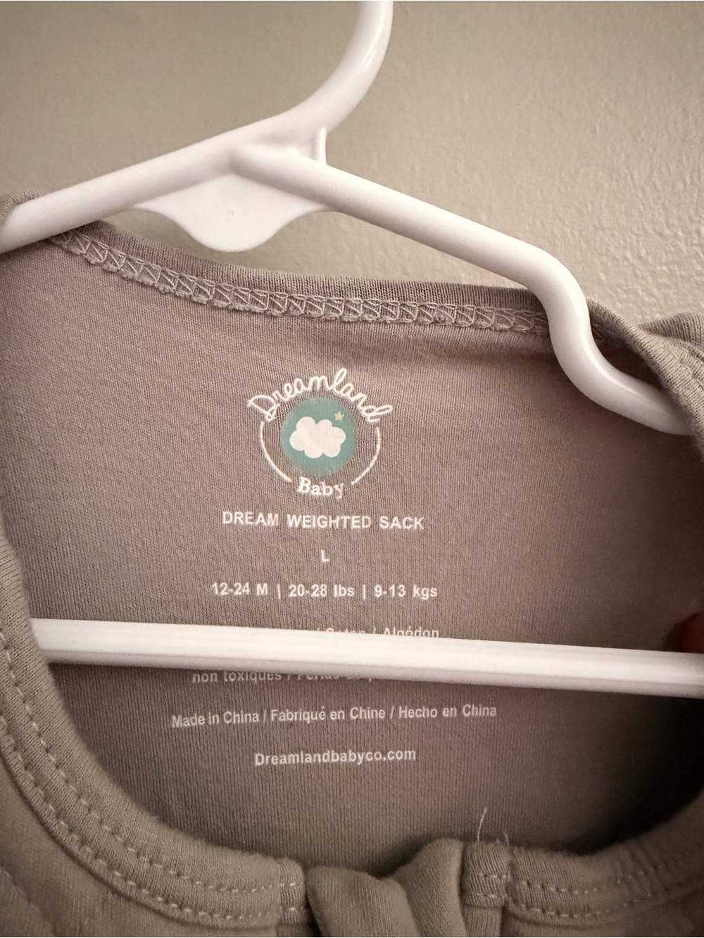 Dreamland Baby Weighted Sleep Sack 12-24m - Picture 3 of 4